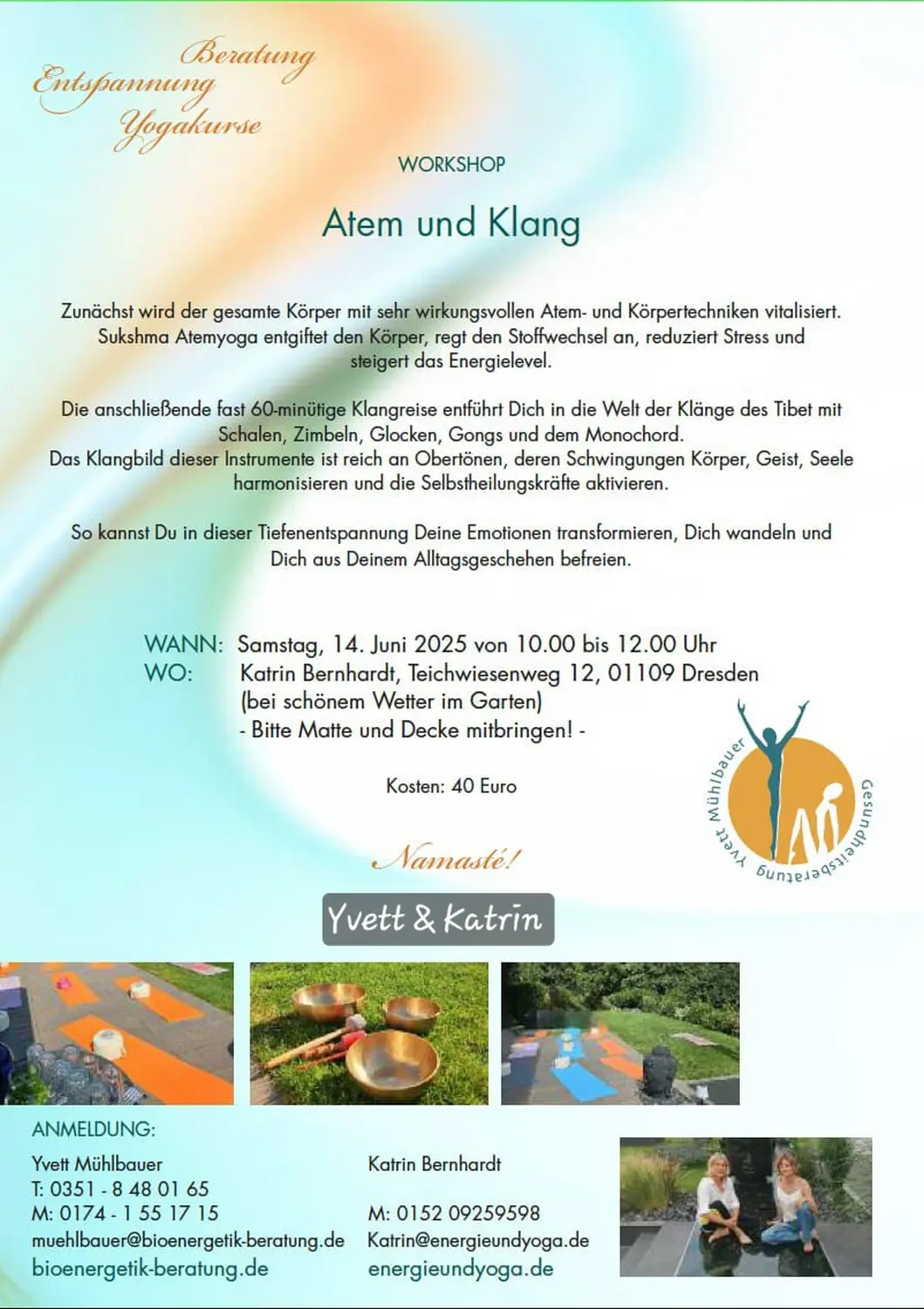 Energetische Heilpraxis und Yogapraxis im Garten